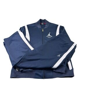 Jordan Flight VTG Blue Full Zip Track Suit Size Men's 2XL Pant XL‎